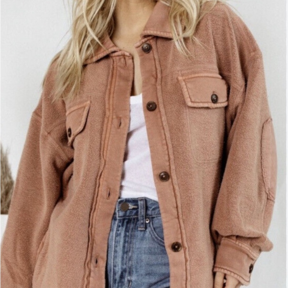Free People Ruby Jacket in Dusty Rose mauve